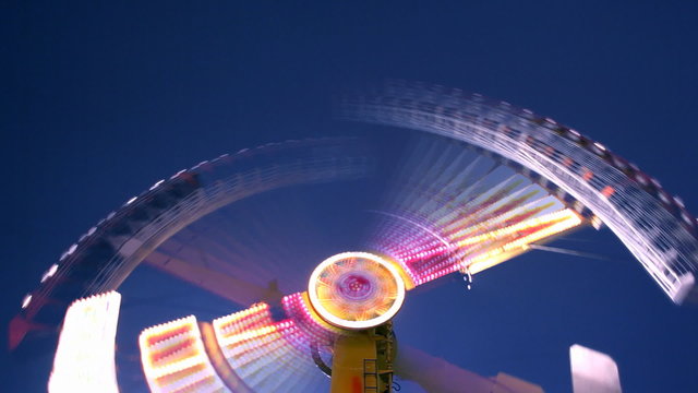 Carnival Ride at Midway (Time-lapse)