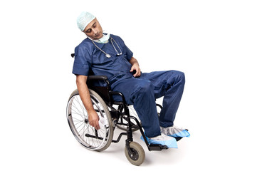 Obraz premium Tired doctor