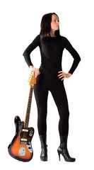 young woman with guitar.