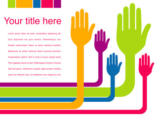 Hand design with copy space vector.