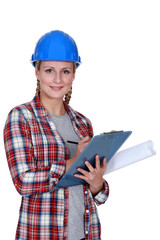 female supervisor with notepad