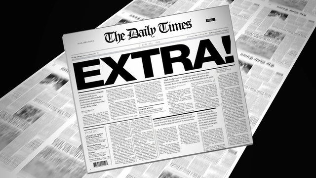 Extra! - Newspaper Headline (Reveal + Loops)