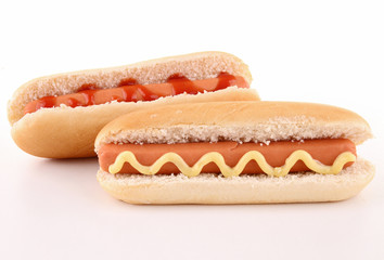 isolated hot dog
