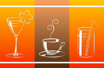 verschiedene getränke