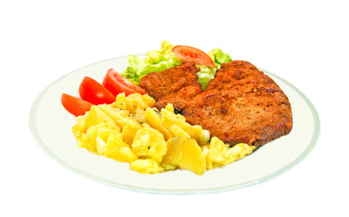 Schnitzel mit Kartoffelsalat