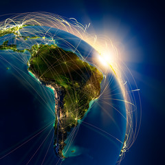Main air routes in South America - 38838496