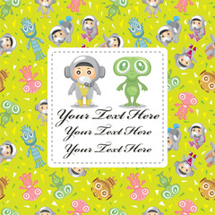 set of spaceman and ufo