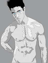 Manga boy - style tram&eacute;