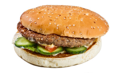hamburger isolated on white