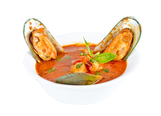 Delicious mediterranean seafood soup