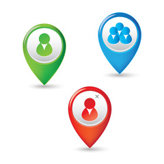 3d map pointer soziale netzwerk