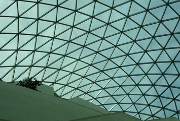 The ceiling of the great court in the British museum in London