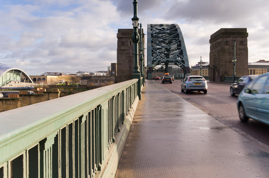 Road through Tyne bridge