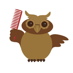 nice owl with comb