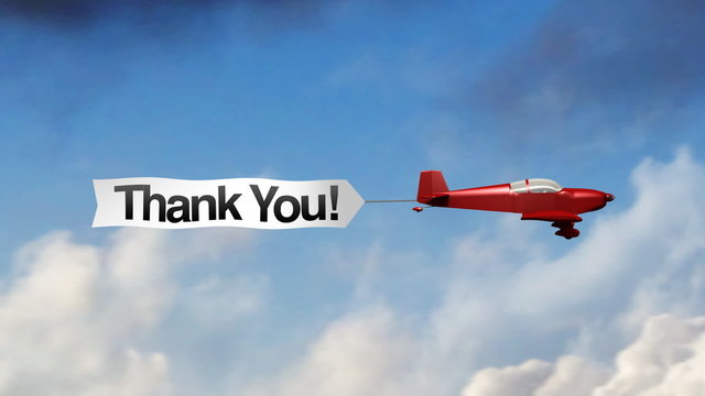 Airplane Banner - Thank You