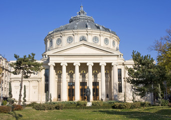 Fototapeta na wymiar Romanian Athenaeum, Bukareszt najbardziej prestiżowych Concert Hall