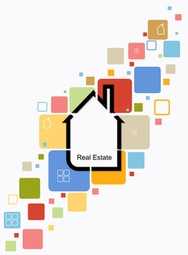 real estate house background vector