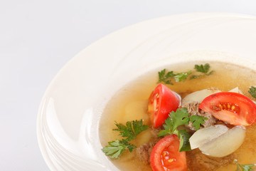 vegetable soup with beef