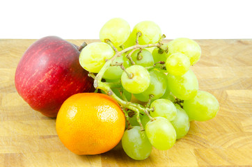fruit on chopping board