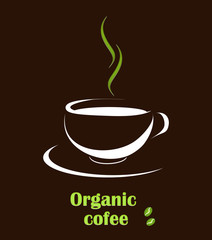 organic coffee. illustration
