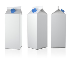 white blank milk box