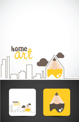 Conceptual illustration for Home art design