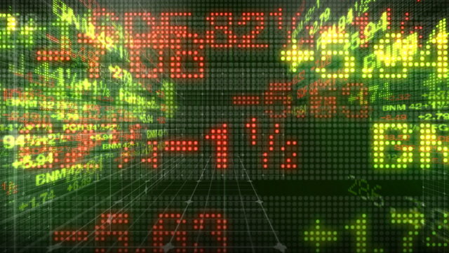 Stock Market Data Tickers 3D World