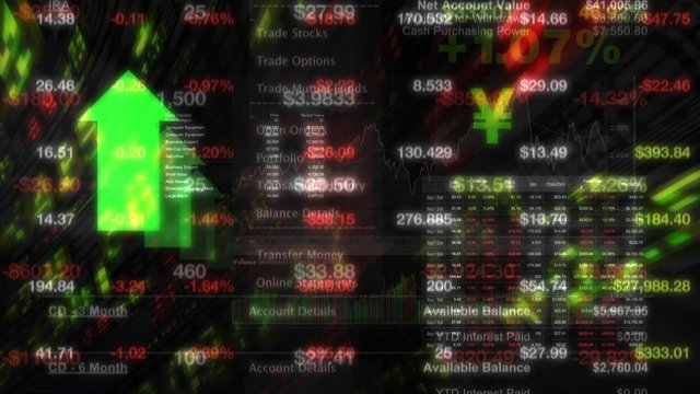 Stock Market Tickers Digital Data