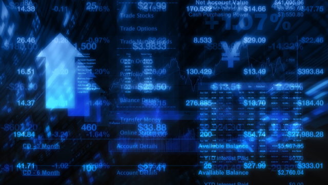 Stock Market Tickers Digital Data