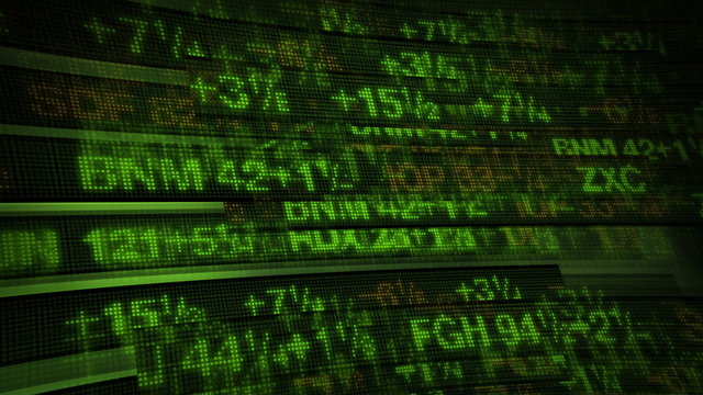 Stock Market Tickers Price Data Animation