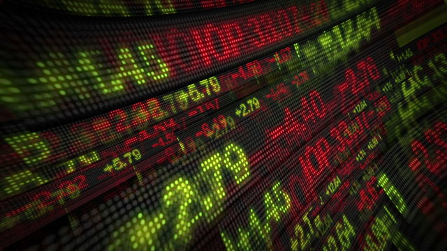 Stock Market Tickers Digital Data
