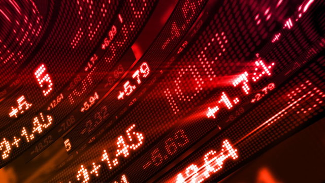 Stock Market Tickers Digital Data