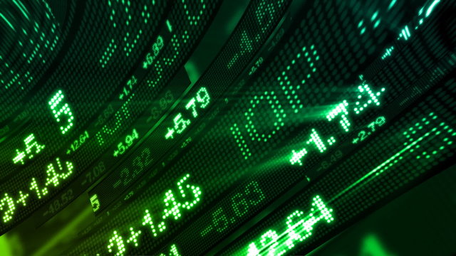 Stock Market Tickers Digital Data