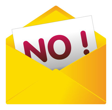Courrier, email, message, invitation, enveloppe, non, refus