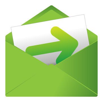 Courrier, email, message, invitation, enveloppe, flèche, icône