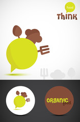 Conceptual illustration for 'think food'.