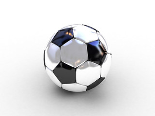 Naklejka premium 3d black-white soccer ball