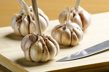 4 clusters of garlic
