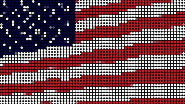 American Flag LED Dots