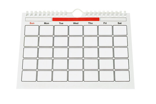 Blank Calendar Page