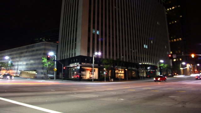 City Street People & Traffic (Time Lapse)