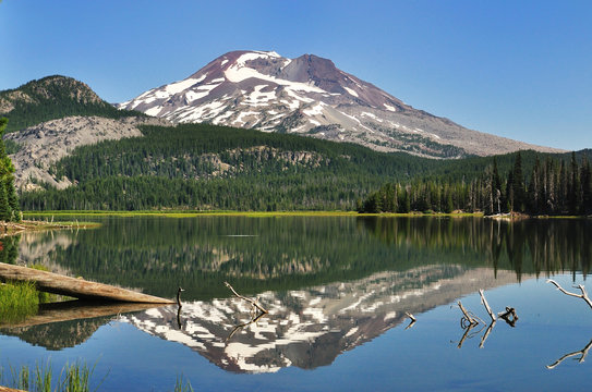 The South Sister Reflected in Sparks Lake