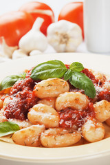 Gnocchi di patata with basilico and tomato sauce