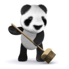 3d Panda bear keeps a tidy house © Steve Young