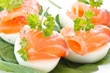 eggs and salted trout