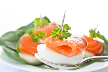 eggs and salted trout