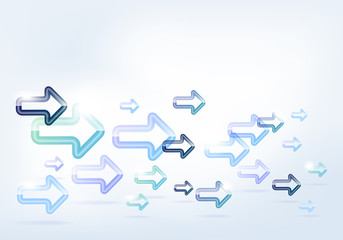 Glossy arrows design with place for text. Vector file.