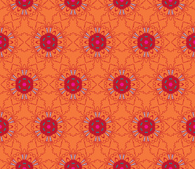 Seamless and elegant Baroque pattern with flowers