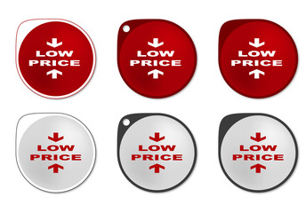 Low Price round sticker