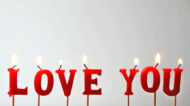 I love you candles